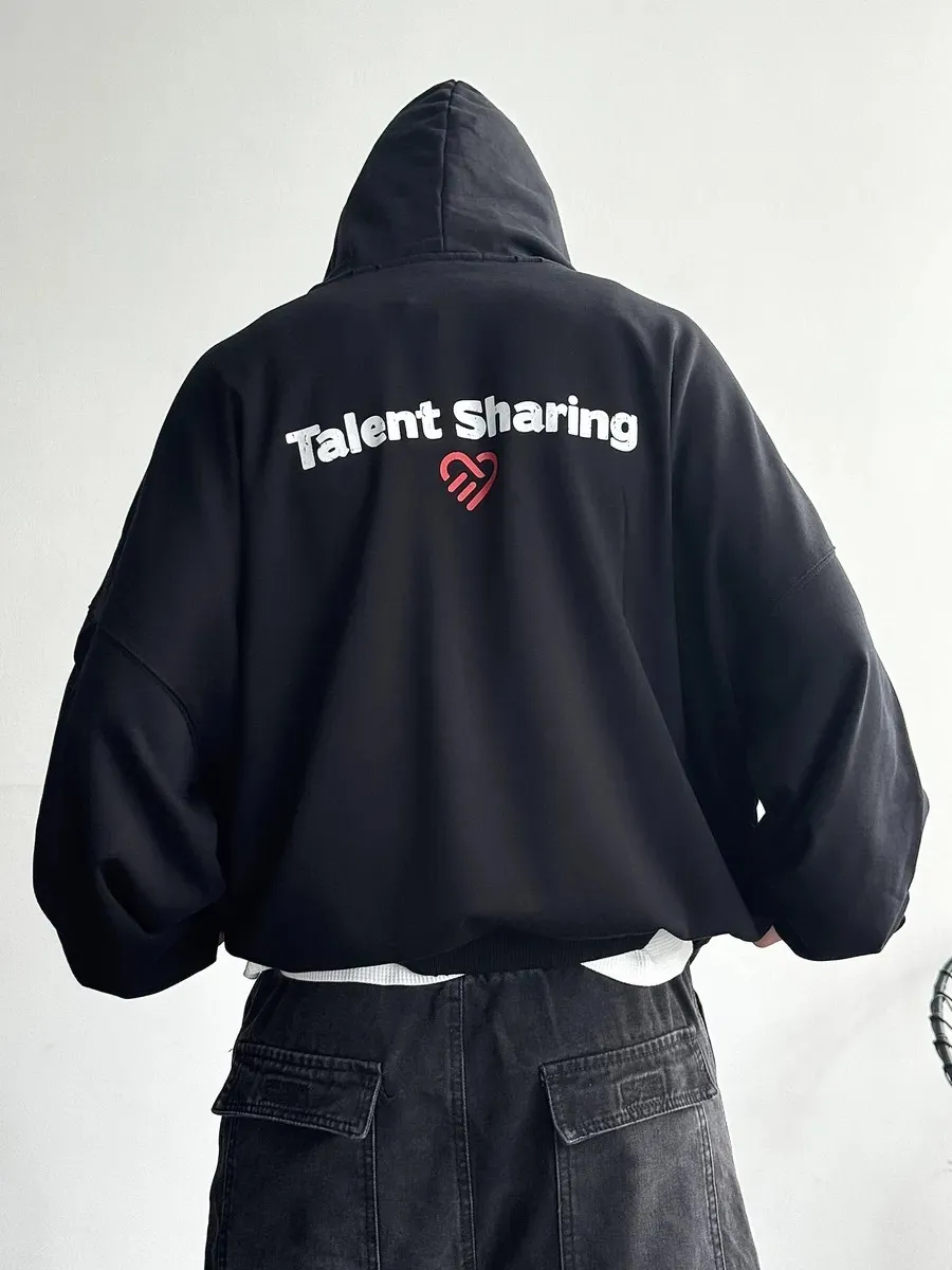 Y2k American Trendy Letter Printing Hoodies Men Grunge Hip Hop Streetwear Sweatshirt Tops Goth Oversized Hoodie Men Clothing