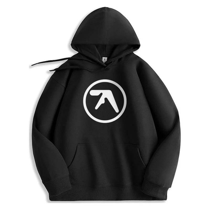 Punk Aphex Twin Print Sweatshirts Oversize Hip Hop Pullover Men Streetwear Harajuku Hoodies Goth Hooded Tops Winter Clothing Y2k