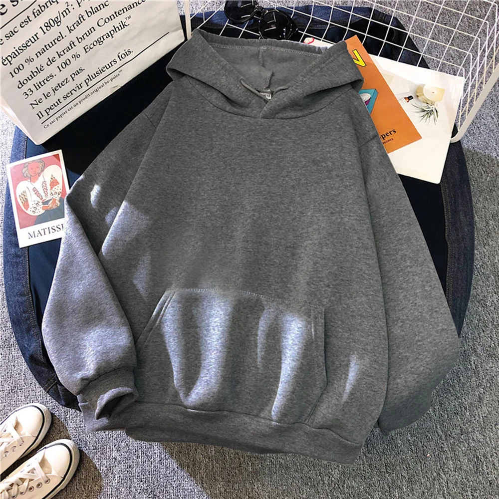 Men's and Women's Solid Color Sweatshirt Pocket Hoodies Sports Fitness Fashionable Casual Pullovers Hoodies Multi Color