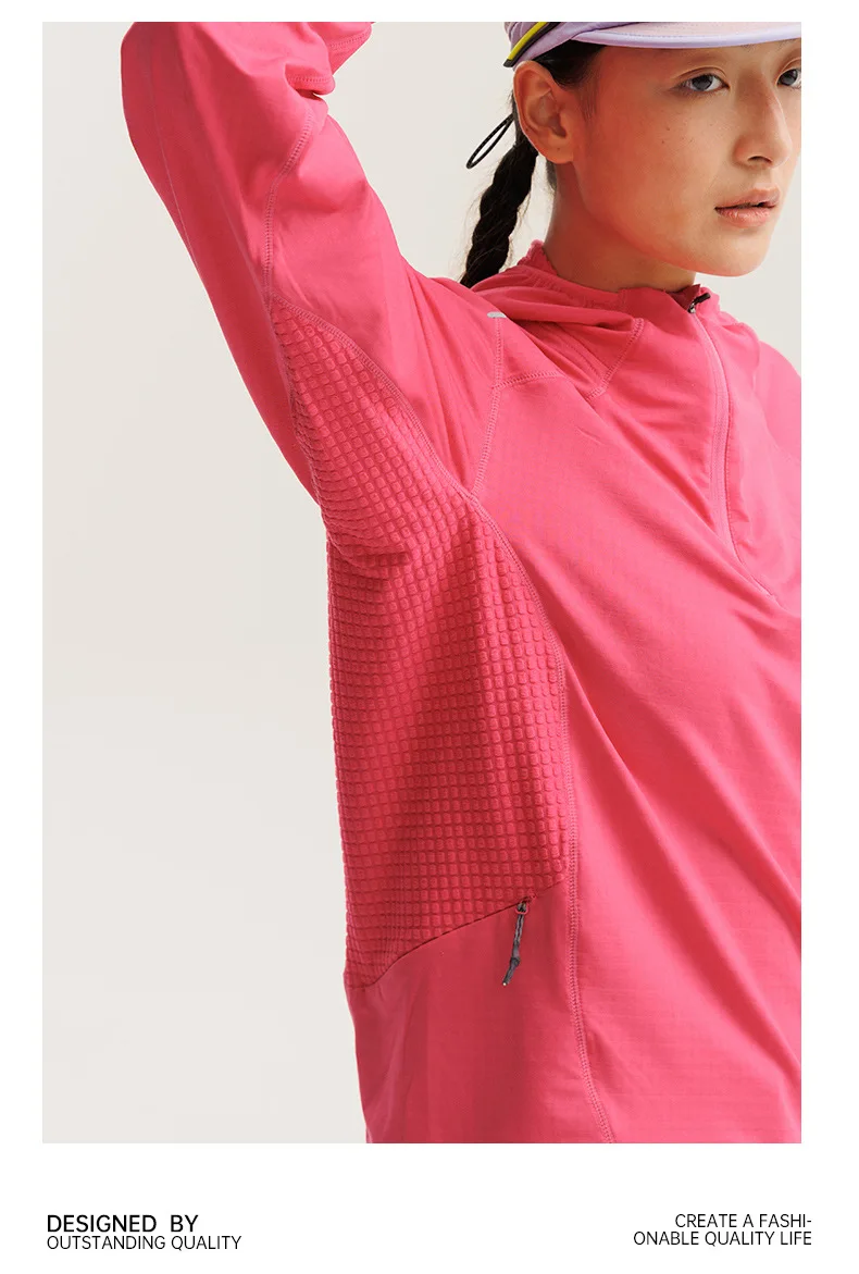 Outdoor Lightweight Quick Dry High Elastic Fabric Sports Hoodie Men Women Casual Hiking Cycling Hooded Sweatshirts Couple TShirt