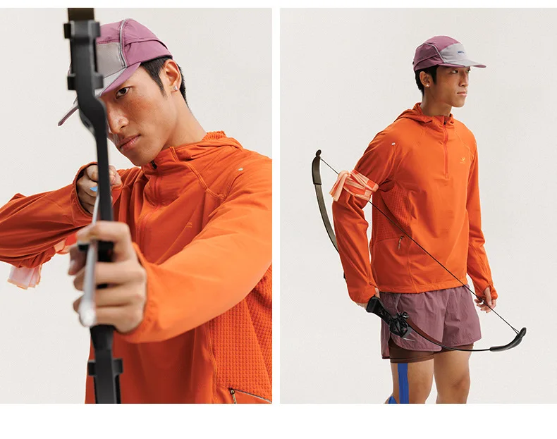 Outdoor Lightweight Quick Dry High Elastic Fabric Sports Hoodie Men Women Casual Hiking Cycling Hooded Sweatshirts Couple TShirt