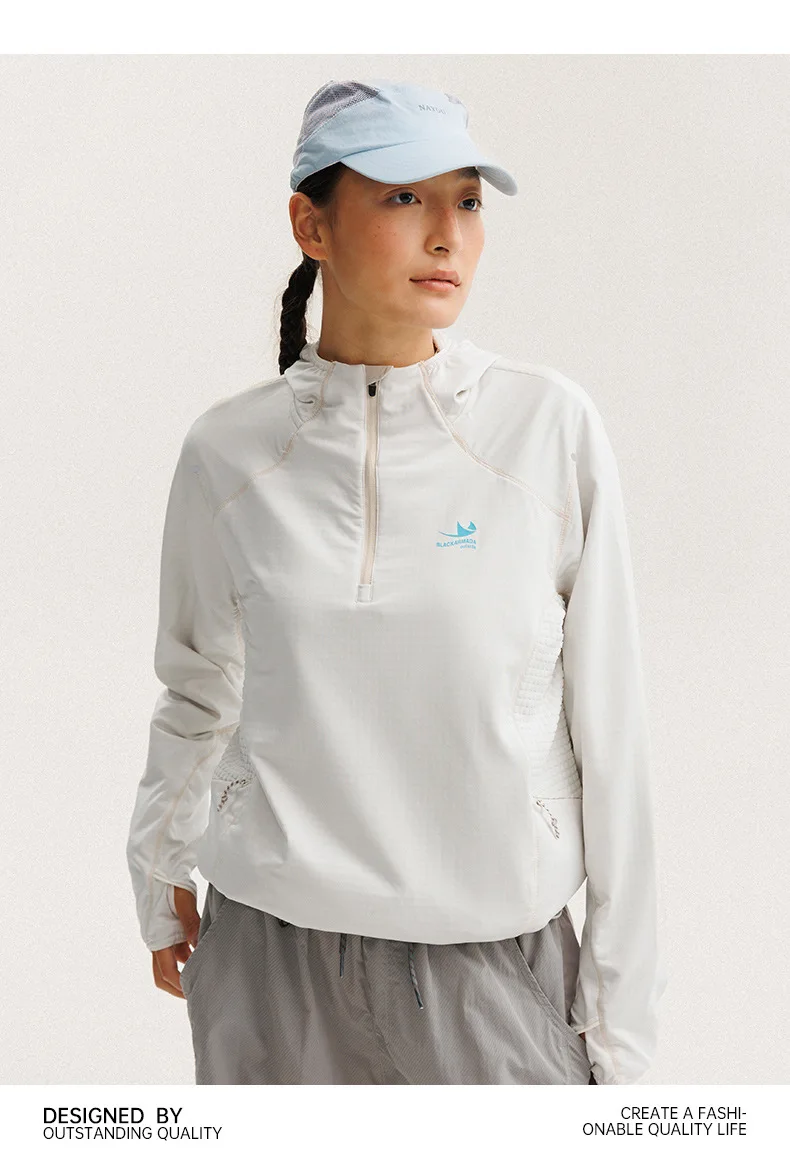 Outdoor Lightweight Quick Dry High Elastic Fabric Sports Hoodie Men Women Casual Hiking Cycling Hooded Sweatshirts Couple TShirt