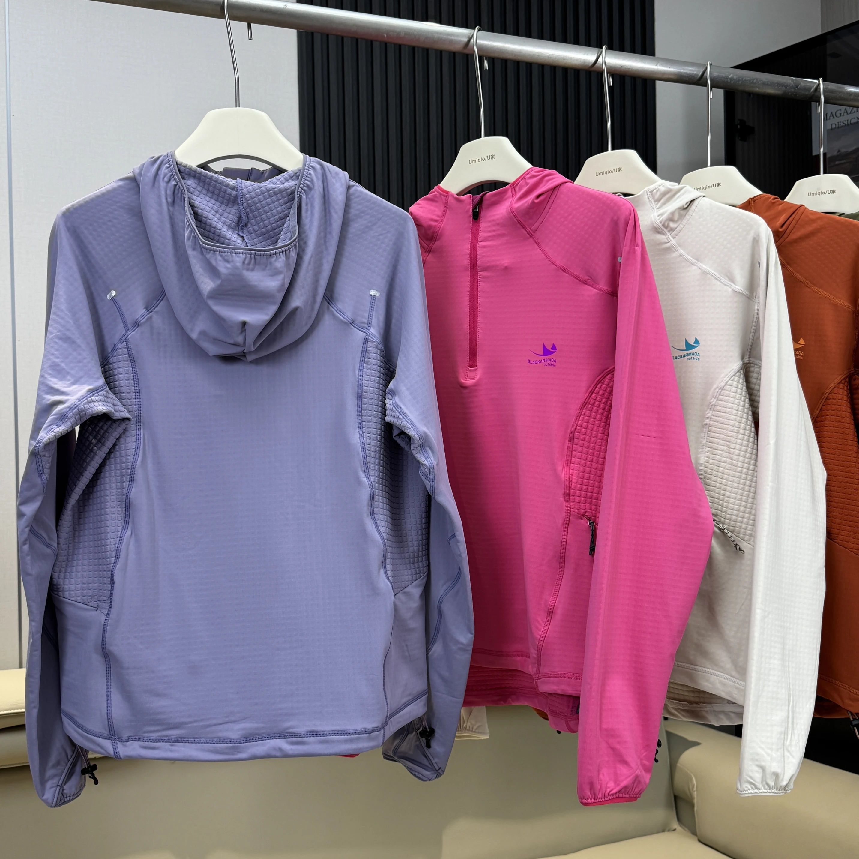 Outdoor Lightweight Quick Dry High Elastic Fabric Sports Hoodie Men Women Casual Hiking Cycling Hooded Sweatshirts Couple TShirt
