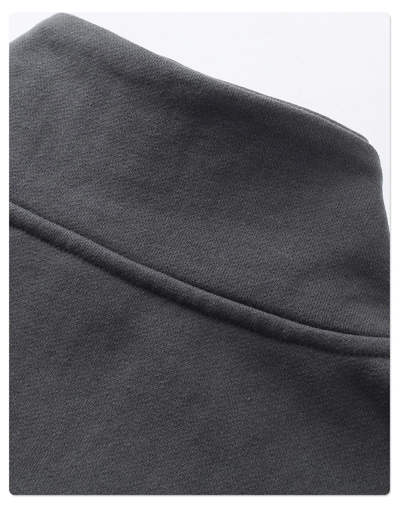 ZODF Fashion 2025 Autumn Man Solid 430gsm Zipper Hoodies For Men Unisex Heavy Weight Loose Stand Collar Coats HY1101