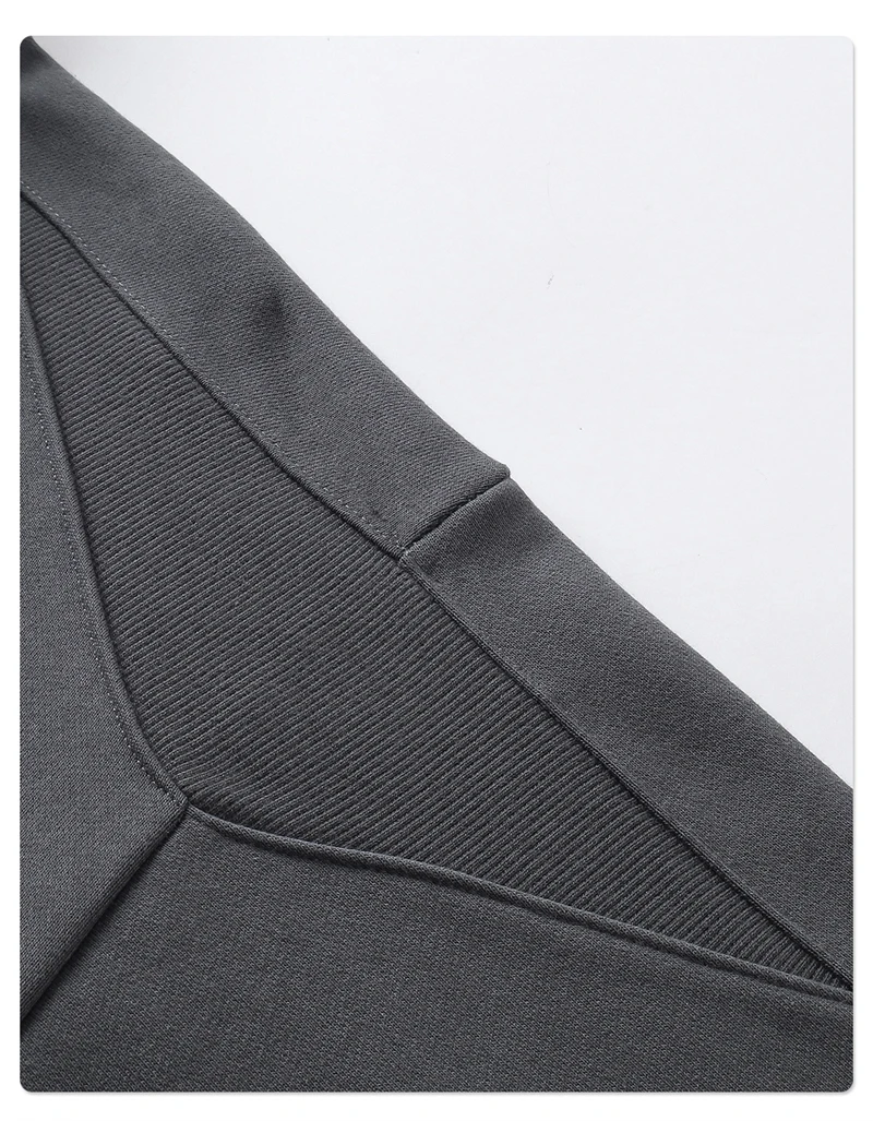 ZODF Fashion 2025 Autumn Man Solid 430gsm Zipper Hoodies For Men Unisex Heavy Weight Loose Stand Collar Coats HY1101