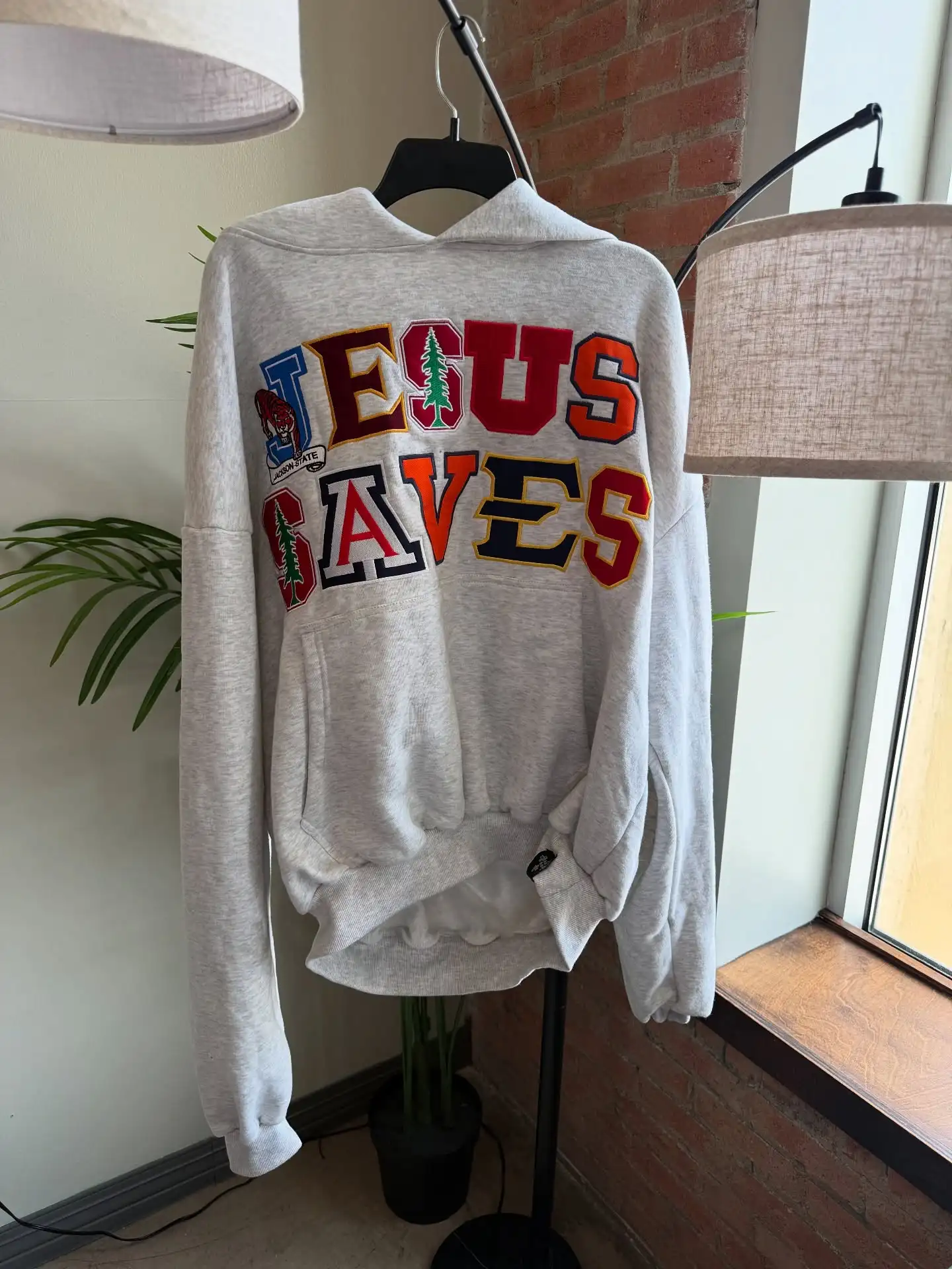 Y2K Retro Letter Embroidery Hoodies for Men and Women Oversized Christmas Streetwear Hooded Pullover Long Sleeves Sweatshirt