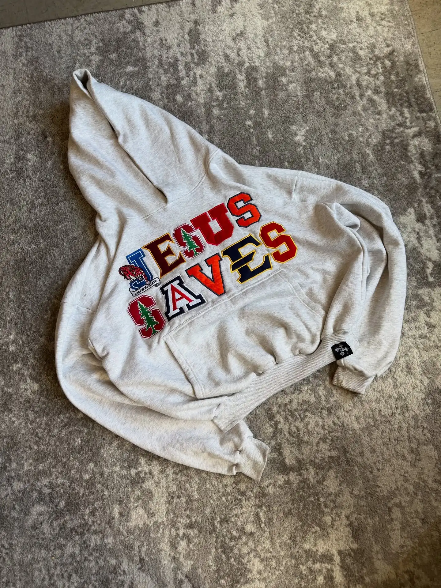 Y2K Retro Letter Embroidery Hoodies for Men and Women Oversized Christmas Streetwear Hooded Pullover Long Sleeves Sweatshirt