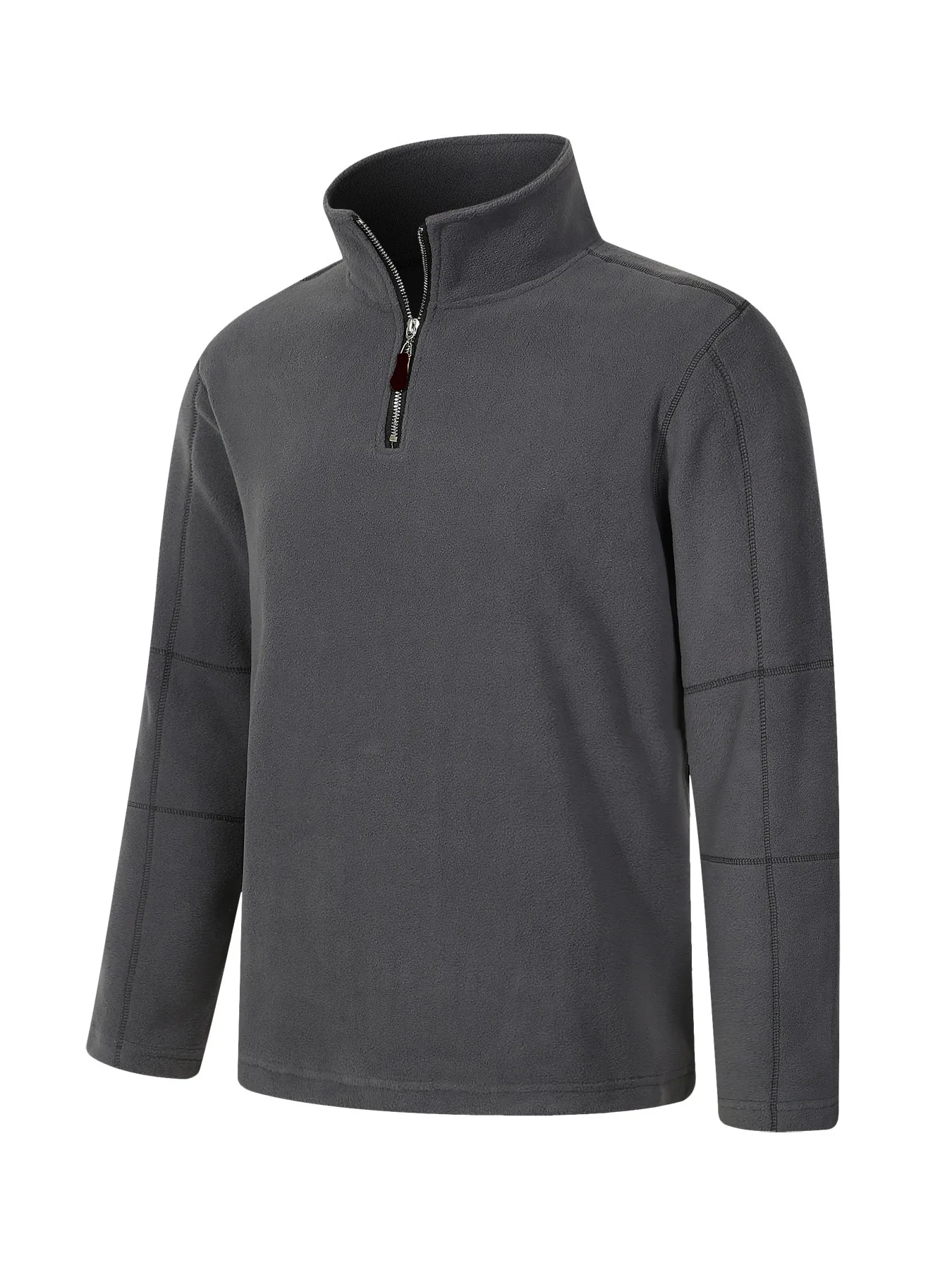 Quality Men's Thicken Warm Polar Fleece Hoodies Fashion Stand Collar Half-zip Pullovers Autumn Winter Casual Sweatshirts for Men