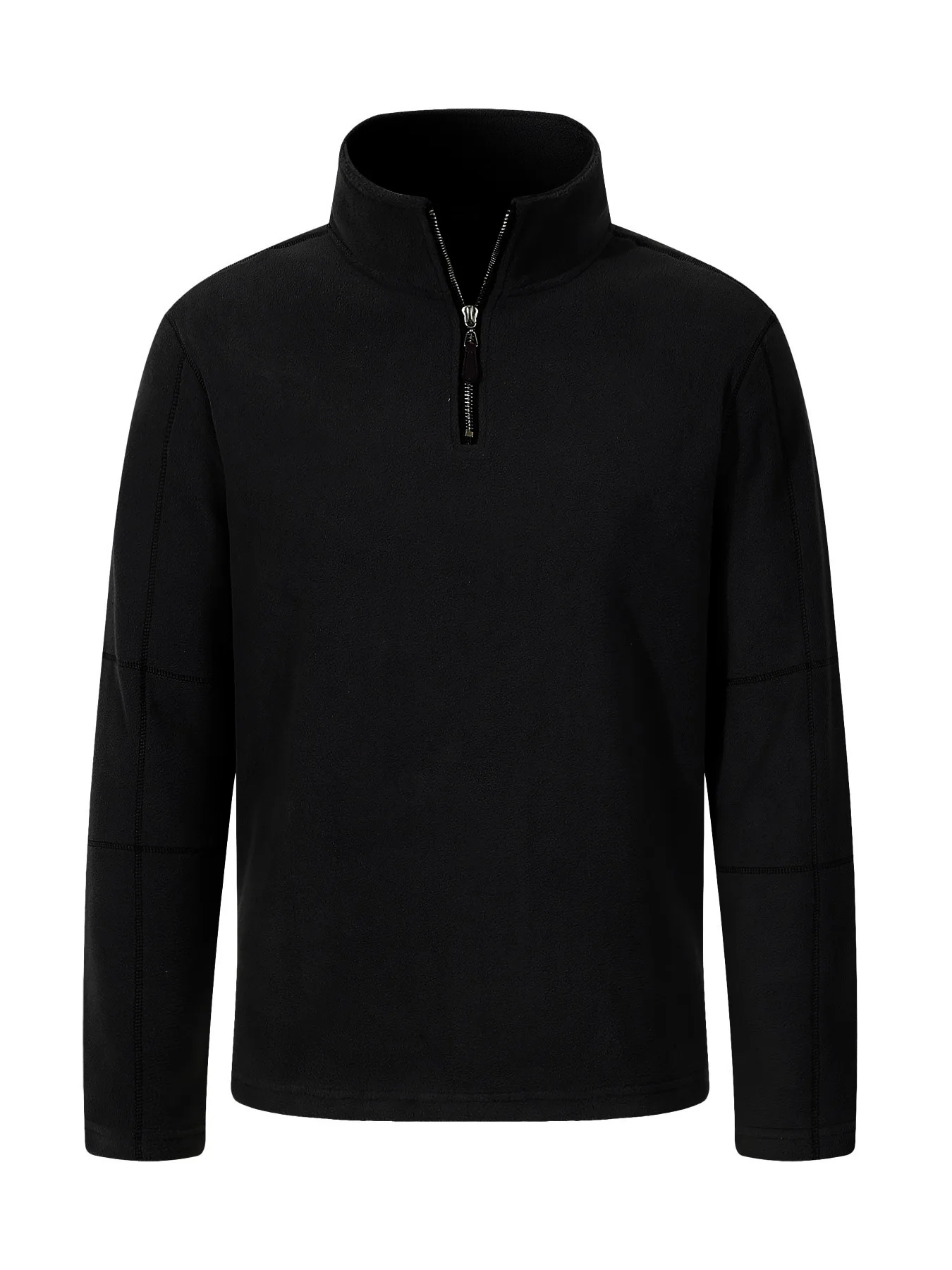 Quality Men's Thicken Warm Polar Fleece Hoodies Fashion Stand Collar Half-zip Pullovers Autumn Winter Casual Sweatshirts for Men