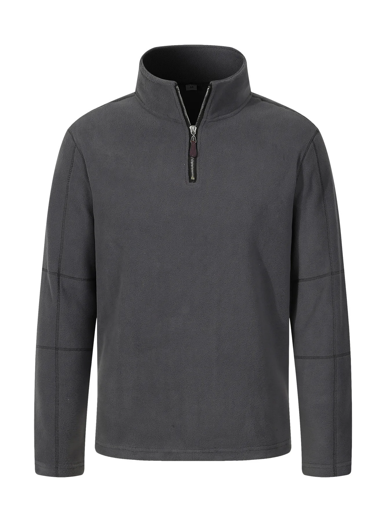 Quality Men's Thicken Warm Polar Fleece Hoodies Fashion Stand Collar Half-zip Pullovers Autumn Winter Casual Sweatshirts for Men