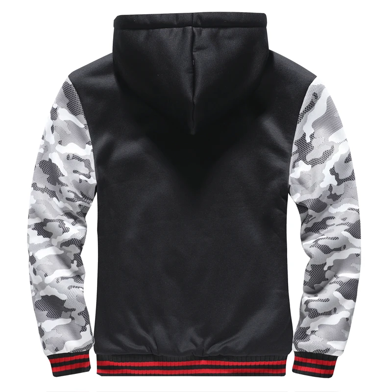 Men's Hoodie Winter Thick Warm Fleece Zipper Sweatshirts Casual Hoodies Daily Coat Sportwear Male Streetwear Hoodies Unisex