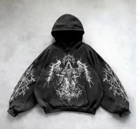 Dark Series Men's Hoodie Sweatshirt Casual Sports Wear Long Sleeve Drawstring Hooded Pullover