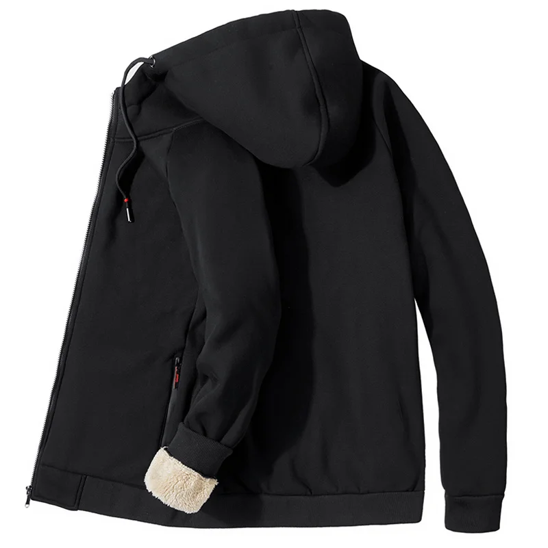 Mens Cotton Winter Super Warm Coats Thicken Fleece Streetwear Hip Hop Hoodies Sweatshirts Men Wool Sportswear Sudadera 7XL 8XL