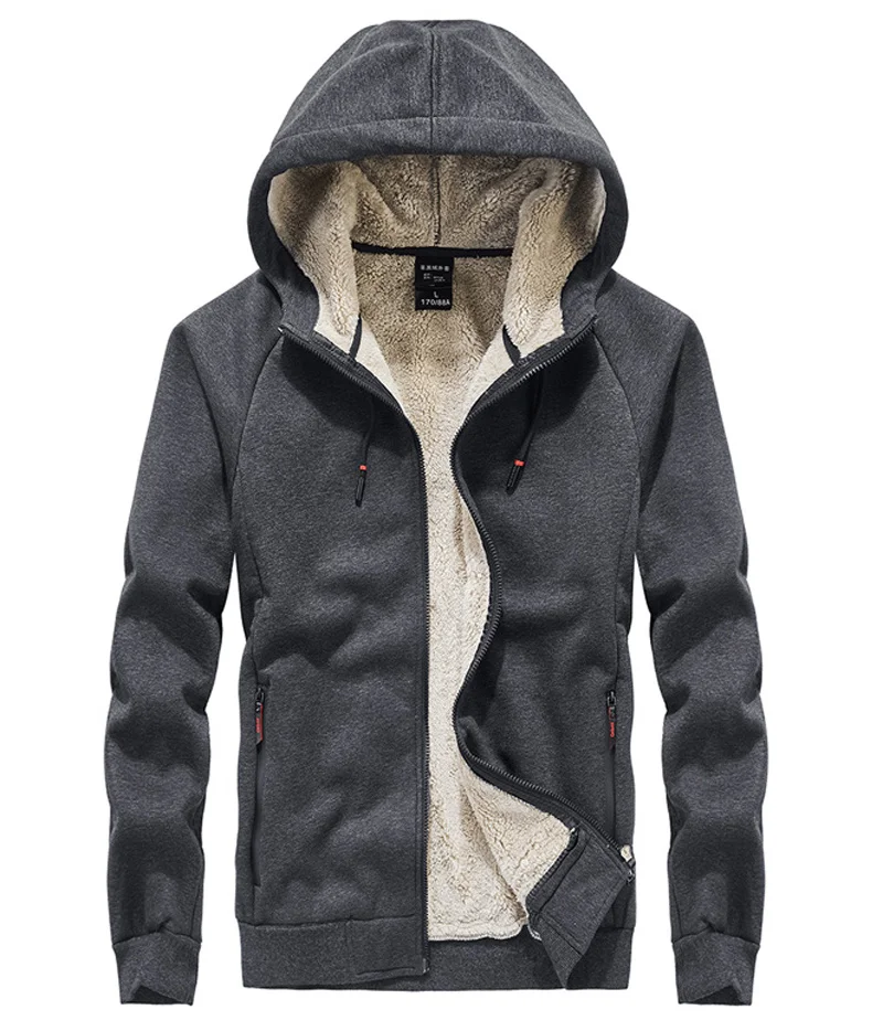 Mens Cotton Winter Super Warm Coats Thicken Fleece Streetwear Hip Hop Hoodies Sweatshirts Men Wool Sportswear Sudadera 7XL 8XL