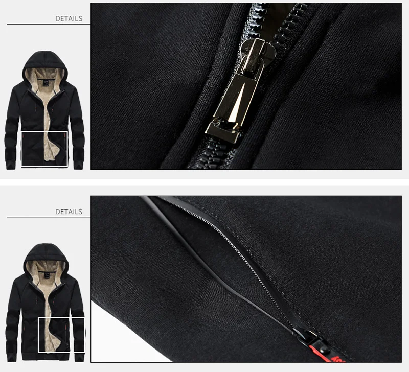 Mens Cotton Winter Super Warm Coats Thicken Fleece Streetwear Hip Hop Hoodies Sweatshirts Men Wool Sportswear Sudadera 7XL 8XL