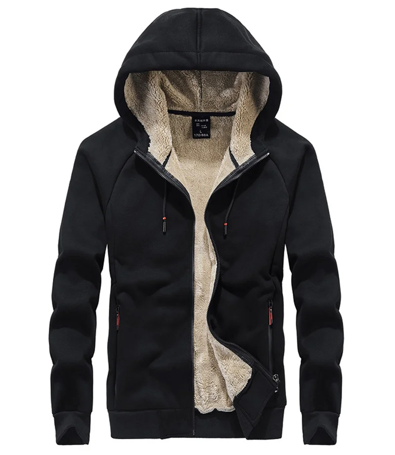 Mens Cotton Winter Super Warm Coats Thicken Fleece Streetwear Hip Hop Hoodies Sweatshirts Men Wool Sportswear Sudadera 7XL 8XL