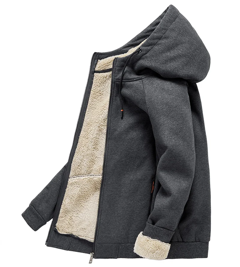 Mens Cotton Winter Super Warm Coats Thicken Fleece Streetwear Hip Hop Hoodies Sweatshirts Men Wool Sportswear Sudadera 7XL 8XL