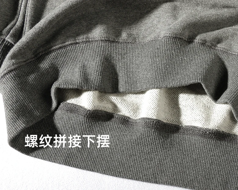 2021 Autumn Winter New Pullover Hoodies Men's Fashion Long-sleeved O-neck Versatile Wash Terry Fabric Letter Sticker Sweatshirts