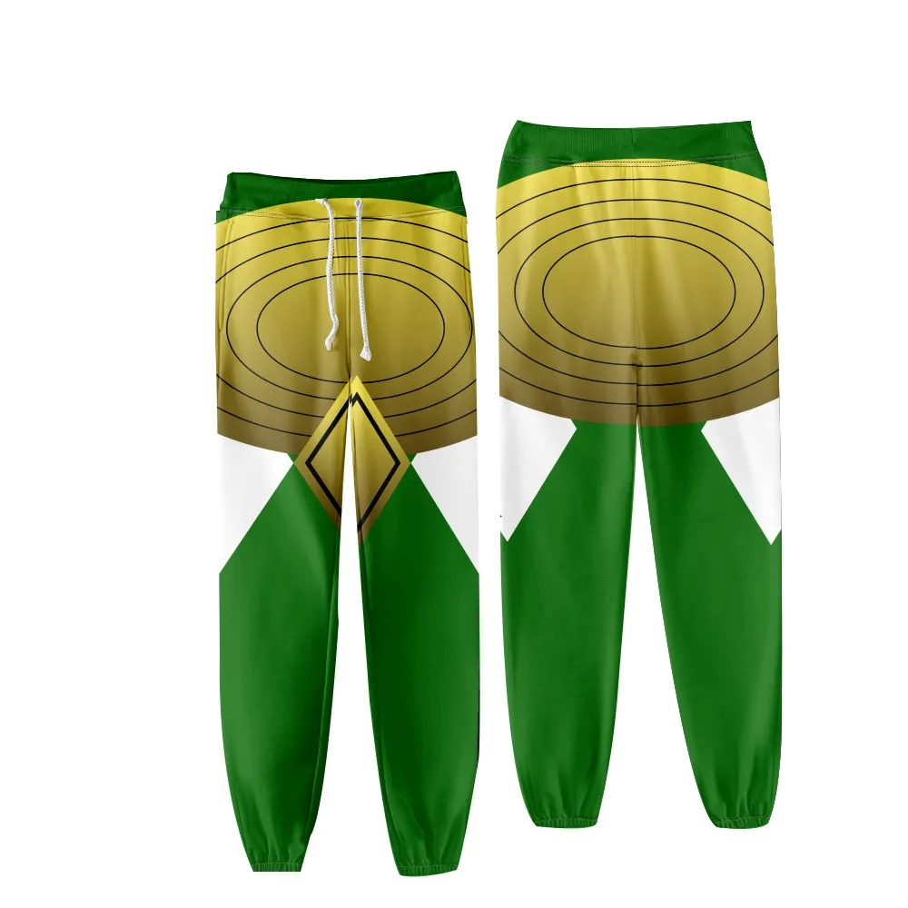 Coats Anime Mighty Morphin Cosplay Costume Hoodies 3D Printed Stand Collar Zipper Jacket Sportswear Sweatshirt