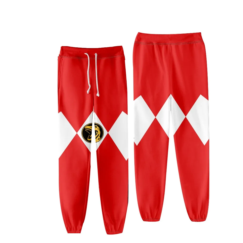 Coats Anime Mighty Morphin Cosplay Costume Hoodies 3D Printed Stand Collar Zipper Jacket Sportswear Sweatshirt