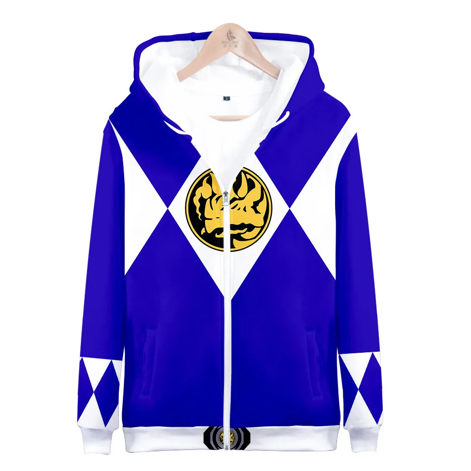 Hot Sales Autumn Winter Sweatshirts Mighty Morphin 3D Digital Printing Hoodies Men Kids Fashion Streetwear Hoodie Casual Jacket