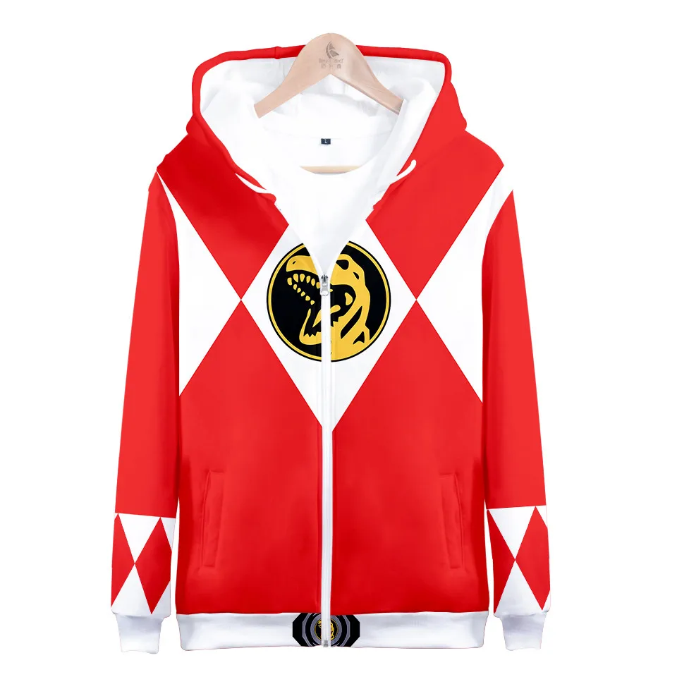 Hot Sales Autumn Winter Sweatshirts Mighty Morphin 3D Digital Printing Hoodies Men Kids Fashion Streetwear Hoodie Casual Jacket