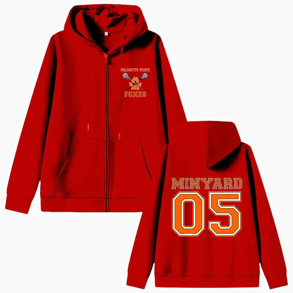 All for The Game The Foxhole Court Palmetto State Foxes Zipper Hoodies Man Fashion Oversized Zip Up Jacket Men Casual Hoodies