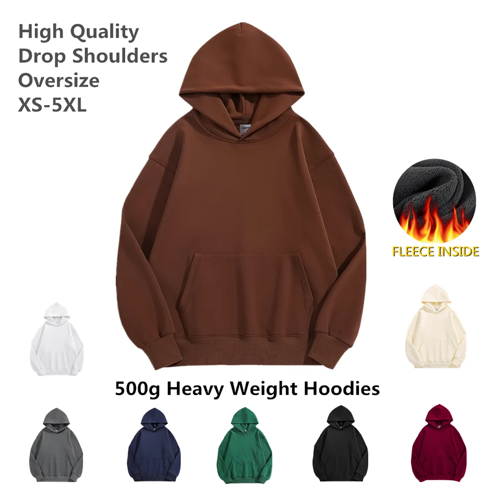 Customized Hoodie Heavy Weight High Quality Fleece Oversize Hoodies Brand Custom Logo Design Printing For Wholesale Dropship