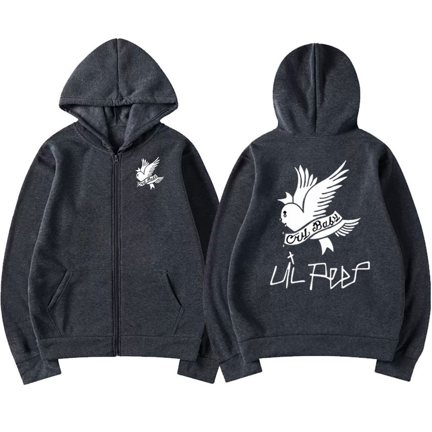 Rapper Lil Peep Graphic Zipper Hoody Men Women Hip Hop Fashion Zip Up Sweatshirt Men Oversized Pullover Hoodie Coats Streetwear