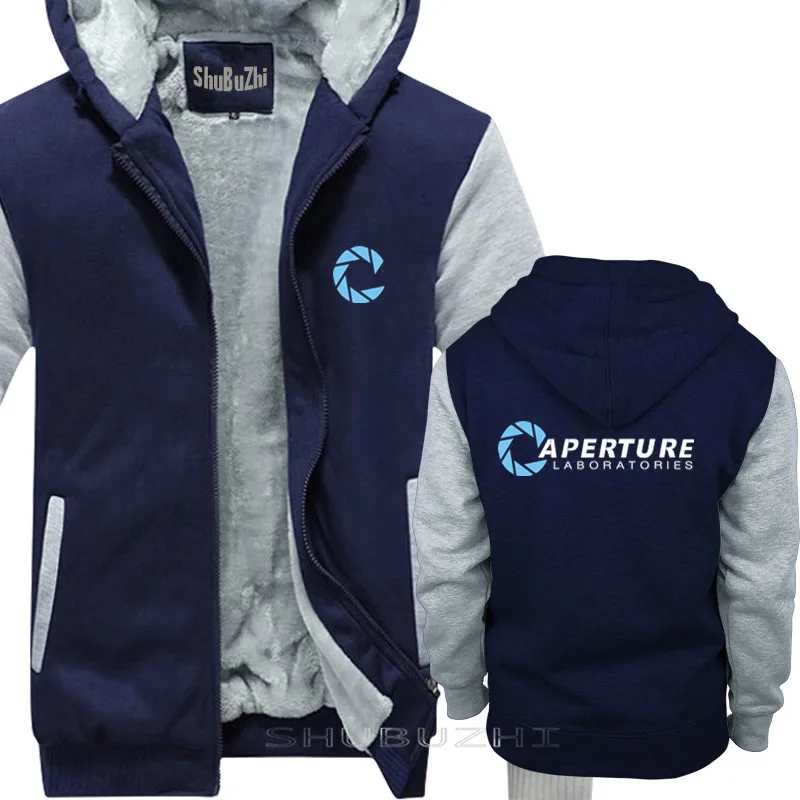 Portal warm coat Aperture Laboratories MEN'S The Cake Is A Lie Half Life men winter autumn fashion male thick hoodie sbz5374