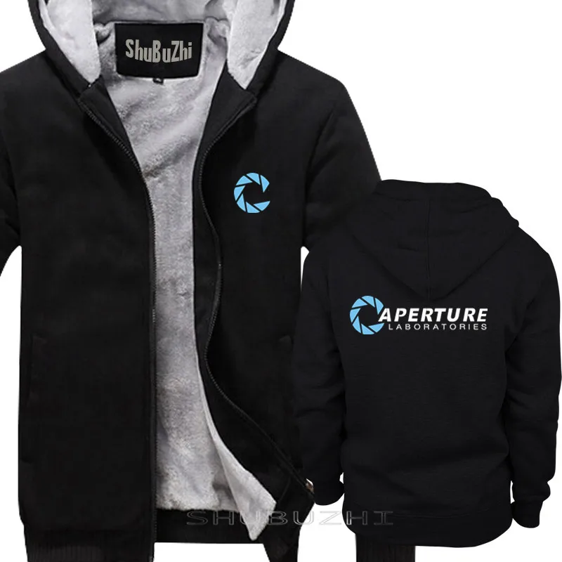 Portal warm coat Aperture Laboratories MEN'S The Cake Is A Lie Half Life men winter autumn fashion male thick hoodie sbz5374