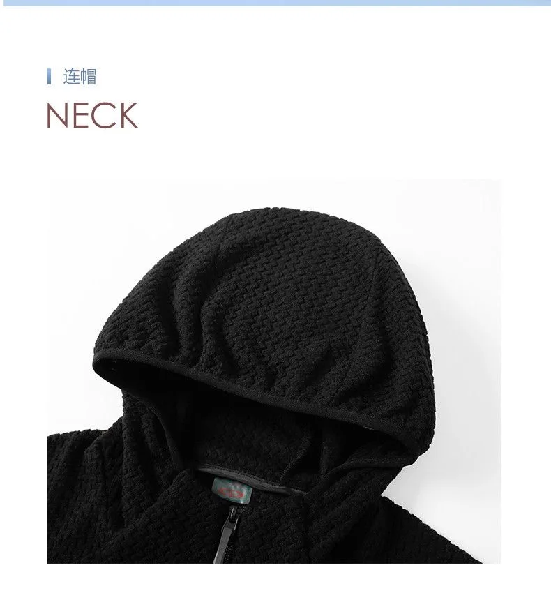 Autumn and Spring New Fashion Trend Pure Color Warm Hooded Sweatshirt Men's Casual Loose Sports High Quality Plus Size Top L-6XL