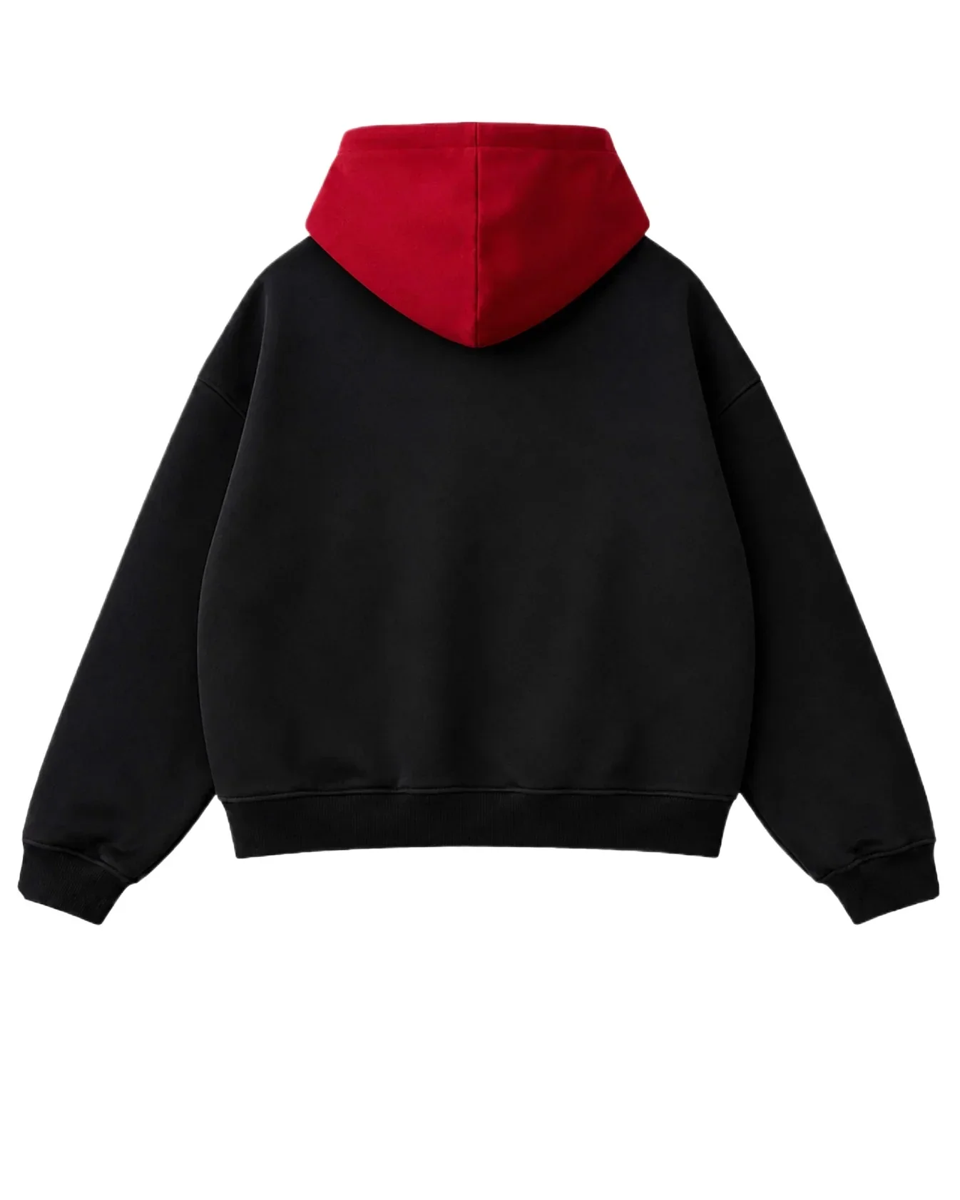 Y2K Retro Black White Match Hoodie Japanese Strap Button Splicing Metal Sweatshirt Trendy Simple Men Women Oversized Streetwear