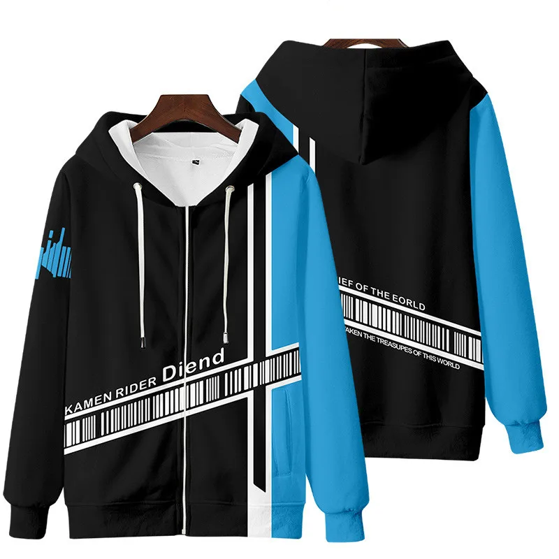 Masked Rider 3D Print Men/Women Autumn Hoodies Sweatshirt Long Sleeves Zip Up Jackets Harajuku Coats Cosplay Costume