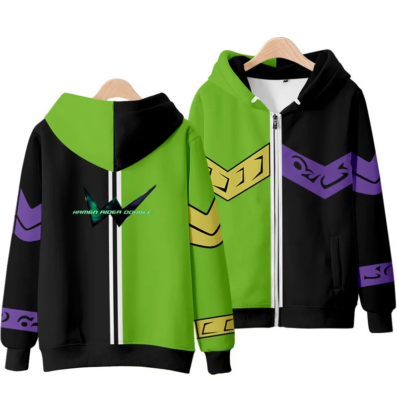 Masked Rider 3D Print Men/Women Autumn Hoodies Sweatshirt Long Sleeves Zip Up Jackets Harajuku Coats Cosplay Costume