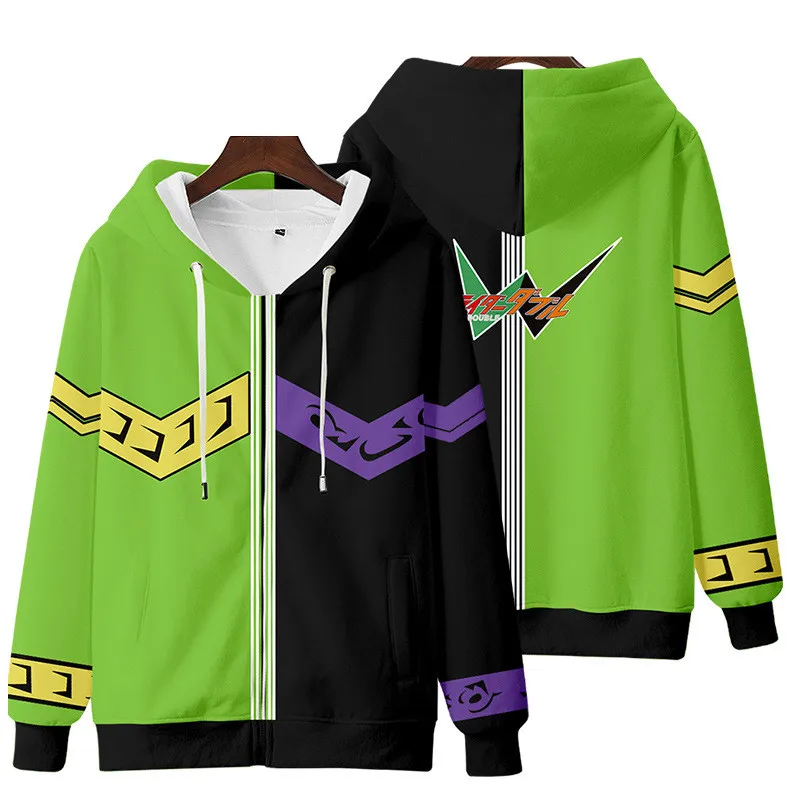 Masked Rider 3D Print Men/Women Autumn Hoodies Sweatshirt Long Sleeves Zip Up Jackets Harajuku Coats Cosplay Costume