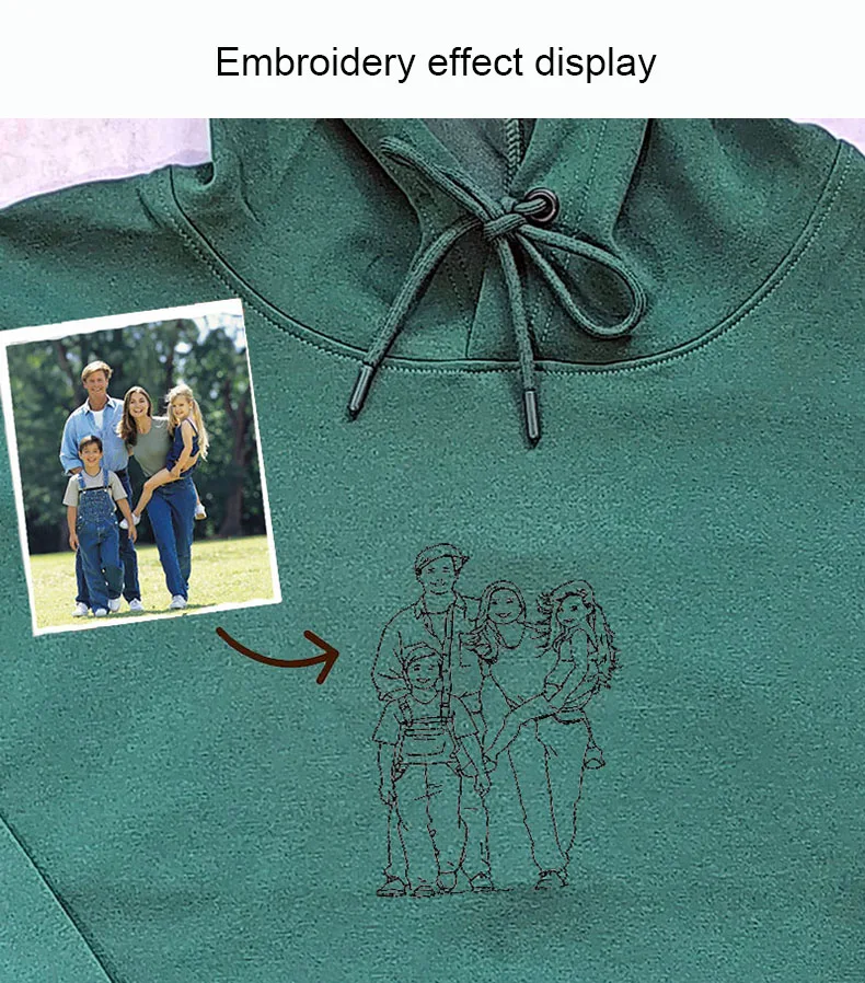 Custom Embroidery Logo Hooded Sweater Men's Loose Size Autumn Cotton Sweatshirt High Quality Tops Male Hip Hop Pullover