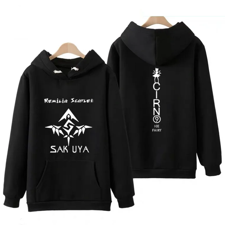 Coats Anime Touhou Project 3D Print Hoodies Boys/girls Cirno Remilia Scarlet Flandre Scarlet Pullover Sweatshirt Cosplay Costume