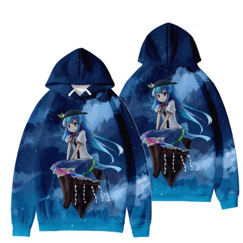 Coats Anime Touhou Project 3D Print Hoodies Boys/girls Cirno Remilia Scarlet Flandre Scarlet Pullover Sweatshirt Cosplay Costume