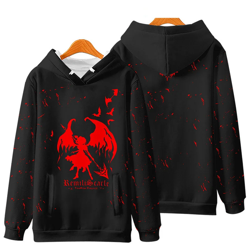 Coats Anime Touhou Project 3D Print Hoodies Boys/girls Cirno Remilia Scarlet Flandre Scarlet Pullover Sweatshirt Cosplay Costume