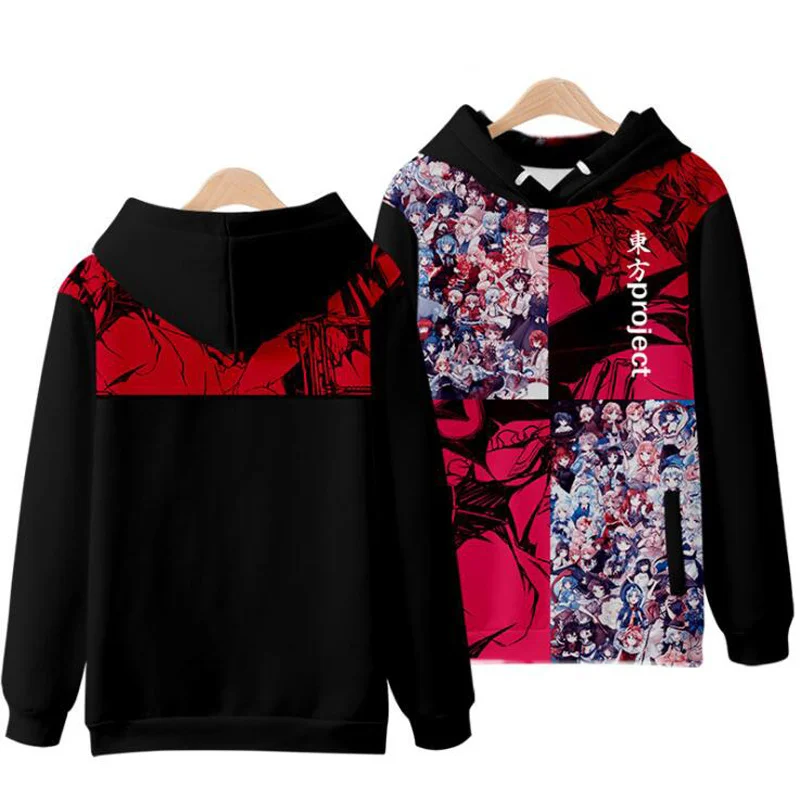 Coats Anime Touhou Project 3D Print Hoodies Boys/girls Cirno Remilia Scarlet Flandre Scarlet Pullover Sweatshirt Cosplay Costume