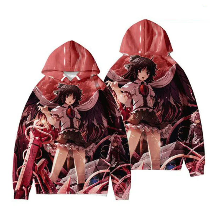 Coats Anime Touhou Project 3D Print Hoodies Boys/girls Cirno Remilia Scarlet Flandre Scarlet Pullover Sweatshirt Cosplay Costume