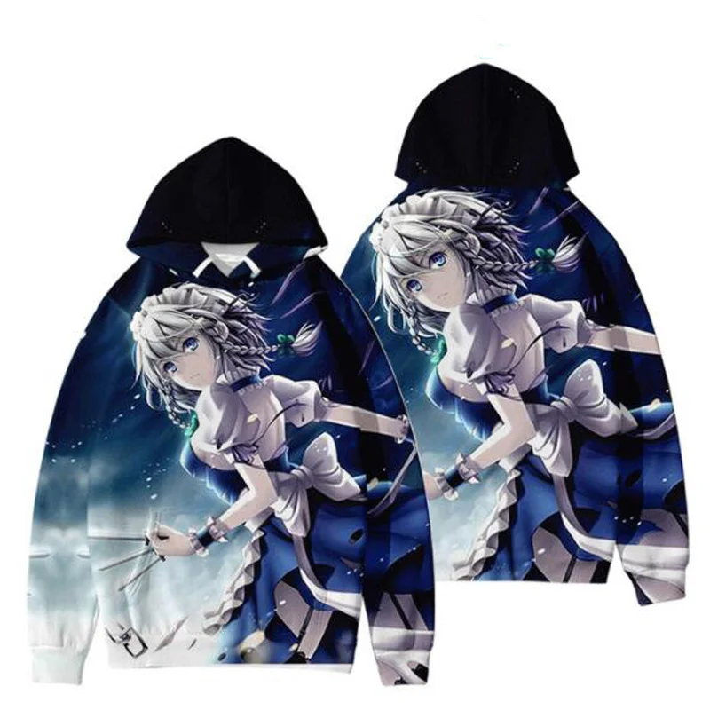 Coats Anime Touhou Project 3D Print Hoodies Boys/girls Cirno Remilia Scarlet Flandre Scarlet Pullover Sweatshirt Cosplay Costume