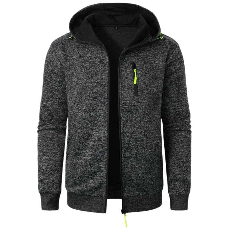 Men's Hoodies Long Sleeve Sweatshirt Zipper Design Hooded Sweatshirt for Men Clothing Sportswear Slim Fit Casual Jacket
