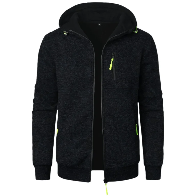 Men's Hoodies Long Sleeve Sweatshirt Zipper Design Hooded Sweatshirt for Men Clothing Sportswear Slim Fit Casual Jacket