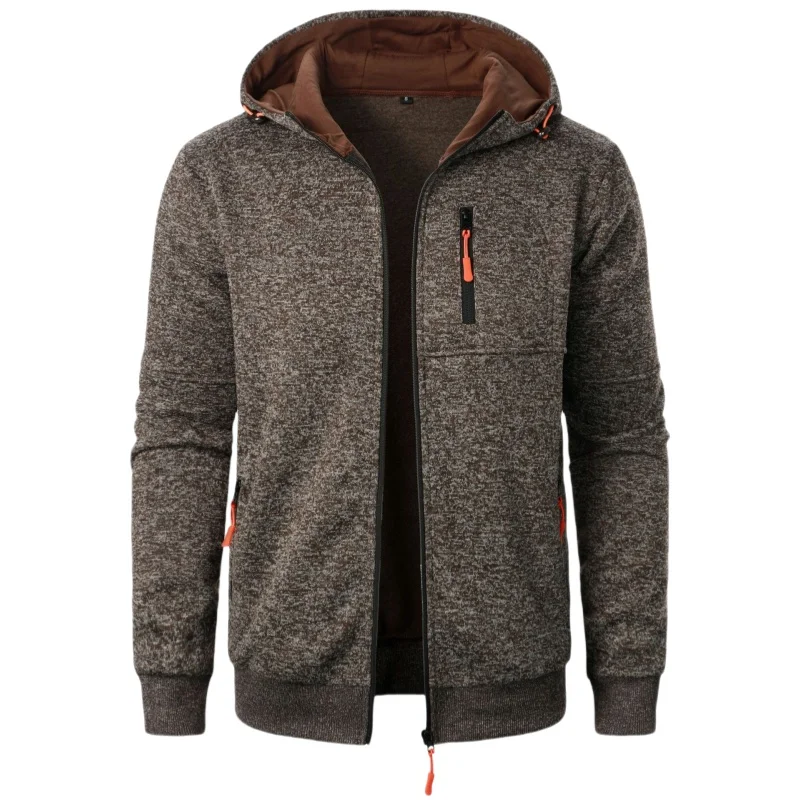 Men's Hoodies Long Sleeve Sweatshirt Zipper Design Hooded Sweatshirt for Men Clothing Sportswear Slim Fit Casual Jacket