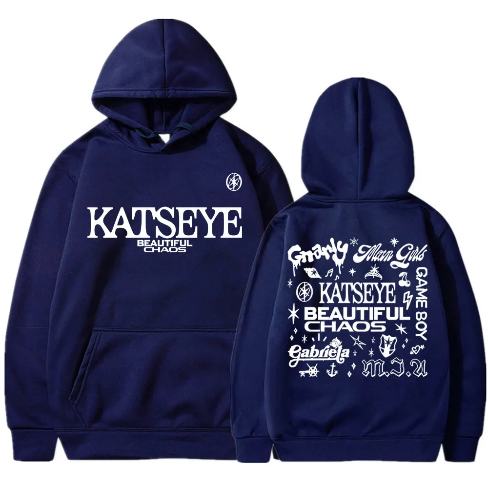 Kpop Katseye Beautiful Chaos Album Tour Hoodies Fashion Retro Harajuku Men Women Sportwear Fleece Oversized Tracksuit Streetwear