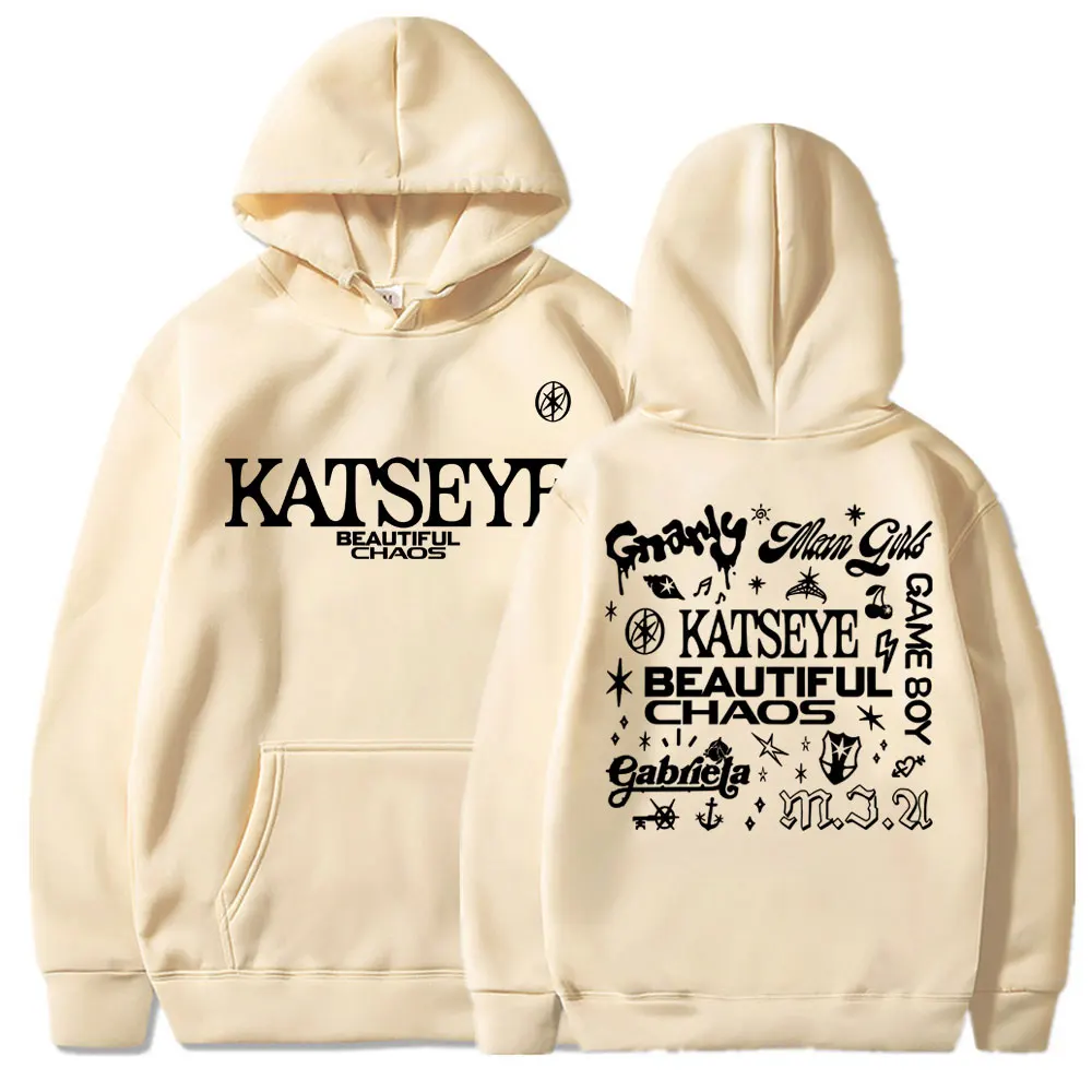 Kpop Katseye Beautiful Chaos Album Tour Hoodies Fashion Retro Harajuku Men Women Sportwear Fleece Oversized Tracksuit Streetwear
