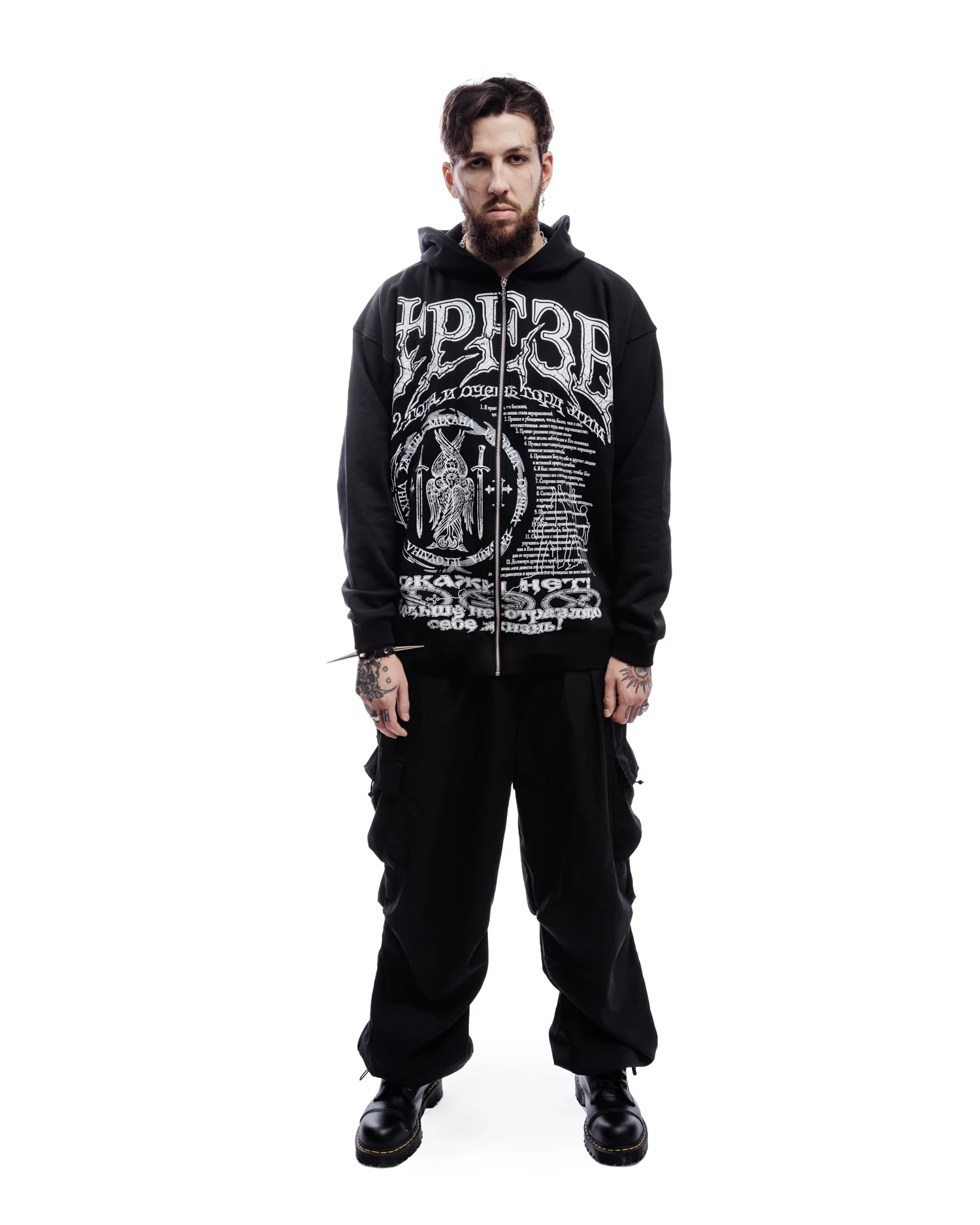 Y2K Retro zip up Hoodie Men Sober Print Zipper Sweatshirts High Street Hip Hop Streetwear Oversized Korean Graphic Unisex Jacket