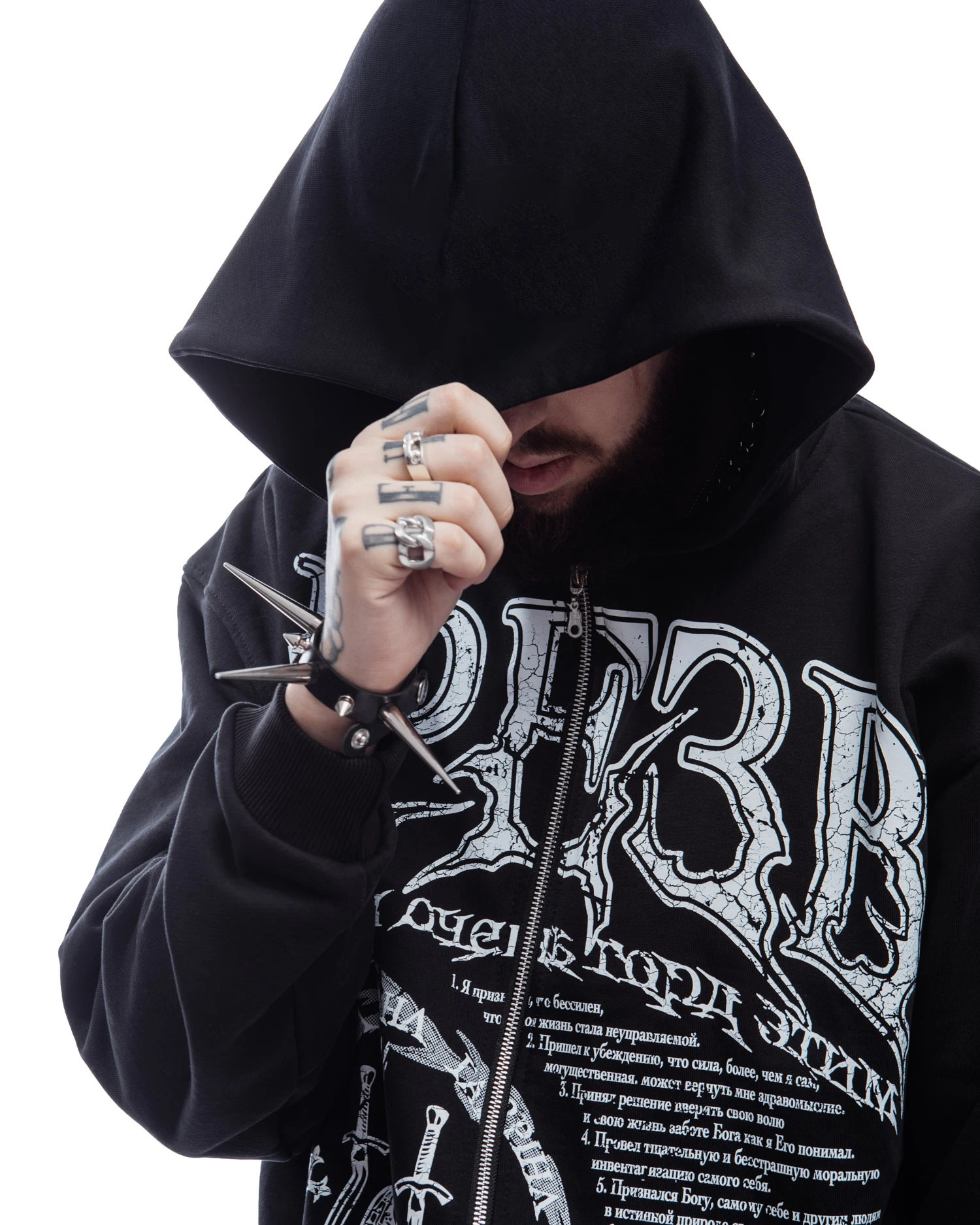 Y2K Retro zip up Hoodie Men Sober Print Zipper Sweatshirts High Street Hip Hop Streetwear Oversized Korean Graphic Unisex Jacket